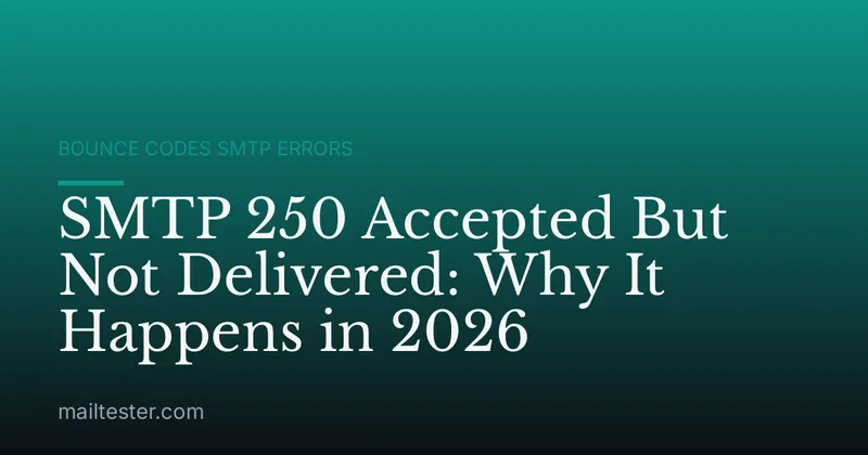 SMTP 250 Accepted But Not Delivered: Why It Happens in 2026