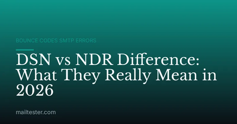 DSN vs NDR Difference: What They Really Mean in 2026