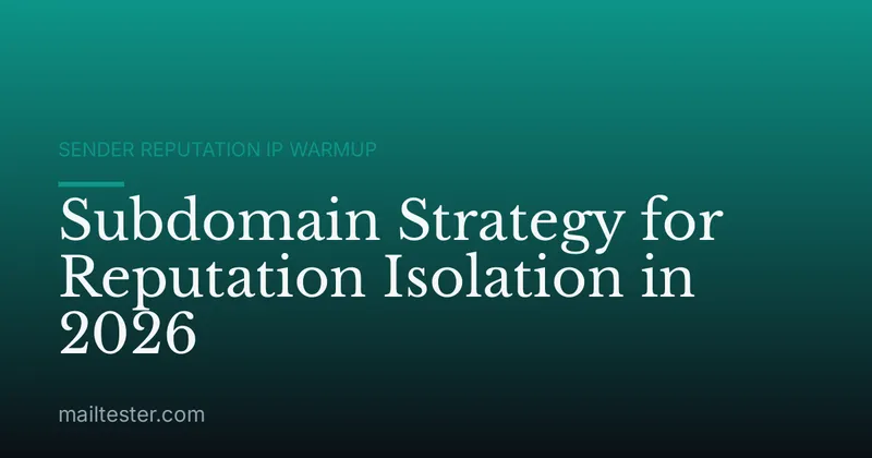 Subdomain Strategy for Reputation Isolation in 2026