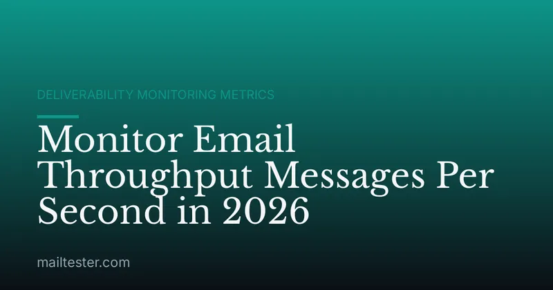 Monitor Email Throughput Messages Per Second in 2026