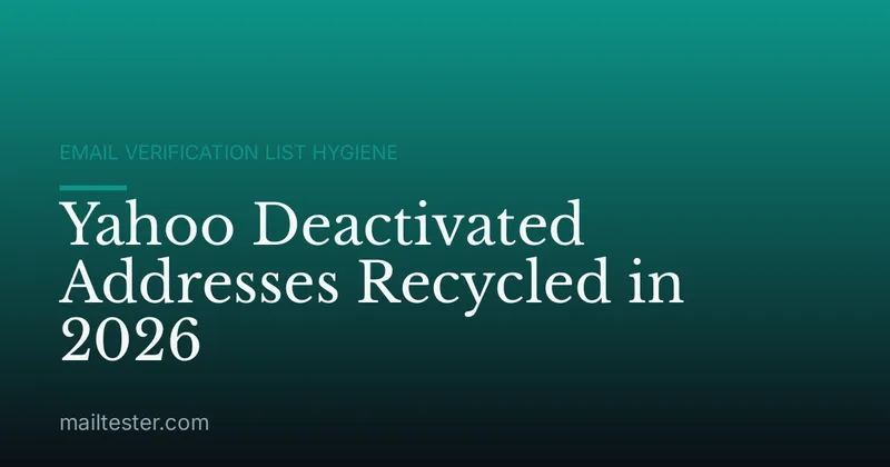 Yahoo Deactivated Addresses Recycled in 2026