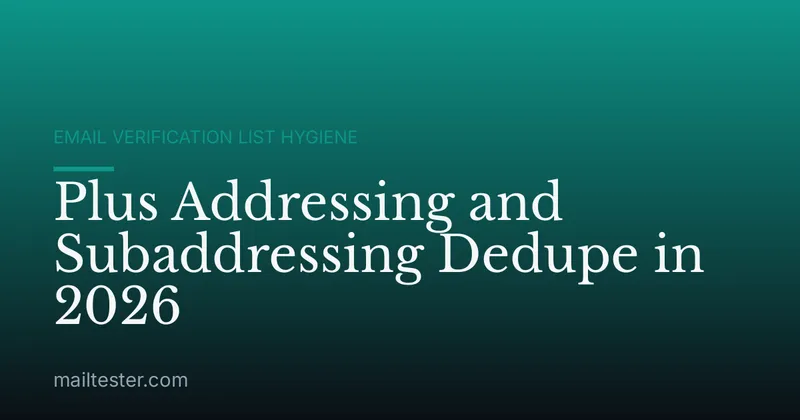Plus Addressing and Subaddressing Dedupe in 2026