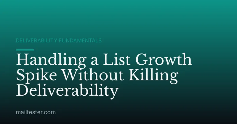 Handling a List Growth Spike Without Killing Deliverability