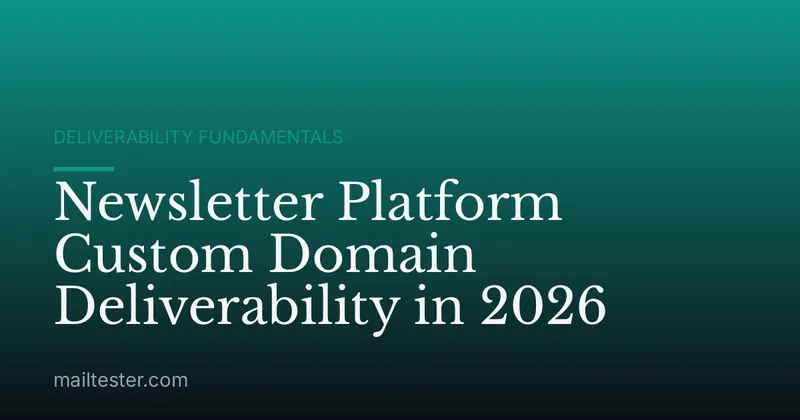 Newsletter Platform Custom Domain Deliverability in 2026