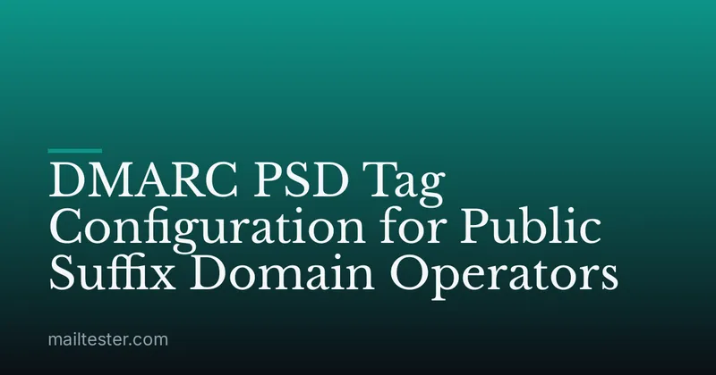 DMARC PSD Tag Configuration for Public Suffix Domain Operators