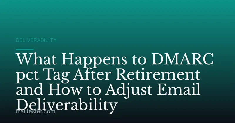 What Happens to DMARC pct Tag After Retirement and How to Adjust Email Deliverability