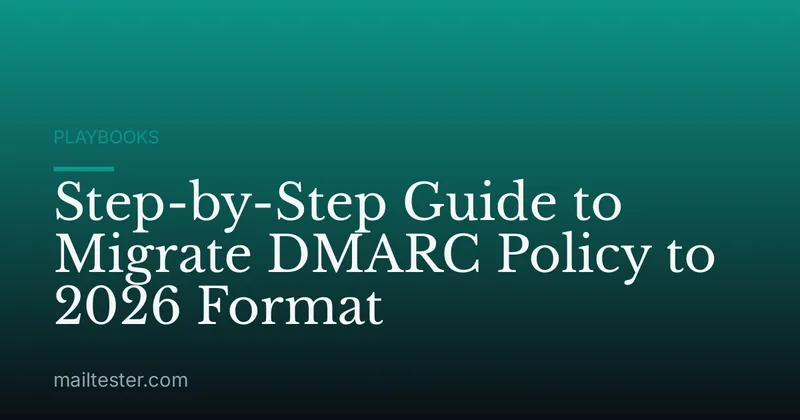 Step-by-Step Guide to Migrate DMARC Policy to 2026 Format