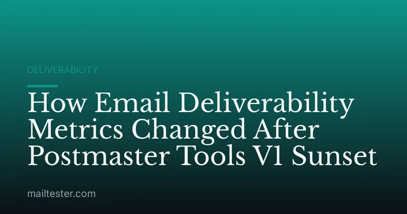 How Email Deliverability Metrics Changed After Postmaster Tools V1 Sunset