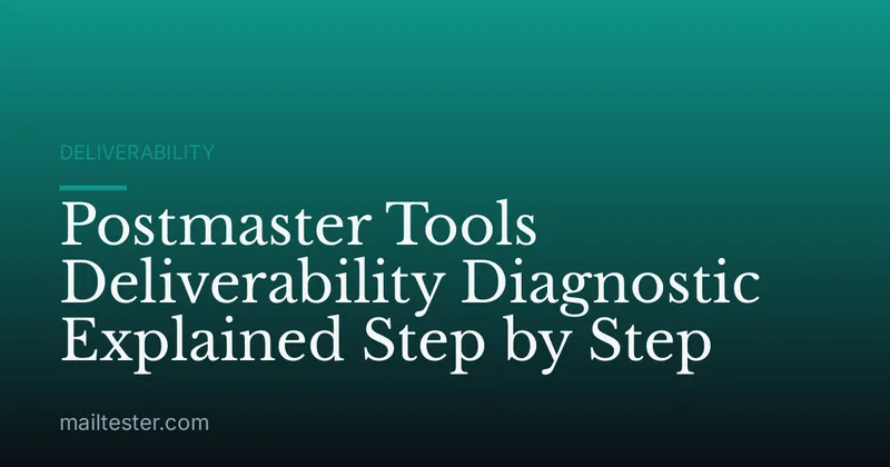 Postmaster Tools Deliverability Diagnostic Explained Step by Step
