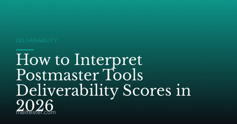 How to Interpret Postmaster Tools Deliverability Scores in 2026