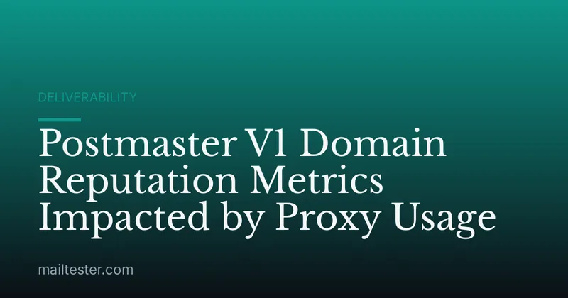 Postmaster V1 Domain Reputation Metrics Impacted by Proxy Usage