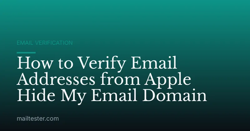 How to Verify Email Addresses from Apple Hide My Email Domain