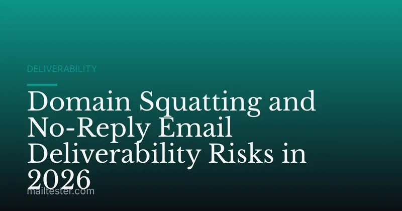 Domain Squatting and No-Reply Email Deliverability Risks in 2026
