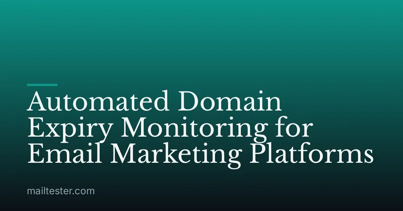 Automated Domain Expiry Monitoring for Email Marketing Platforms