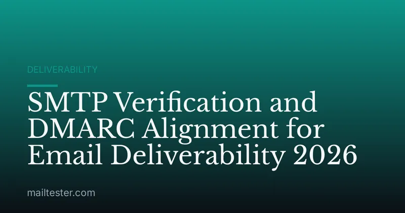SMTP Verification and DMARC Alignment for Email Deliverability 2026