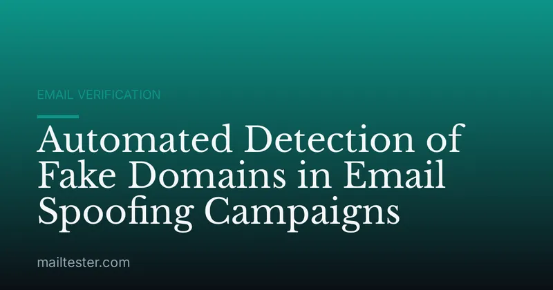 Automated Detection of Fake Domains in Email Spoofing Campaigns