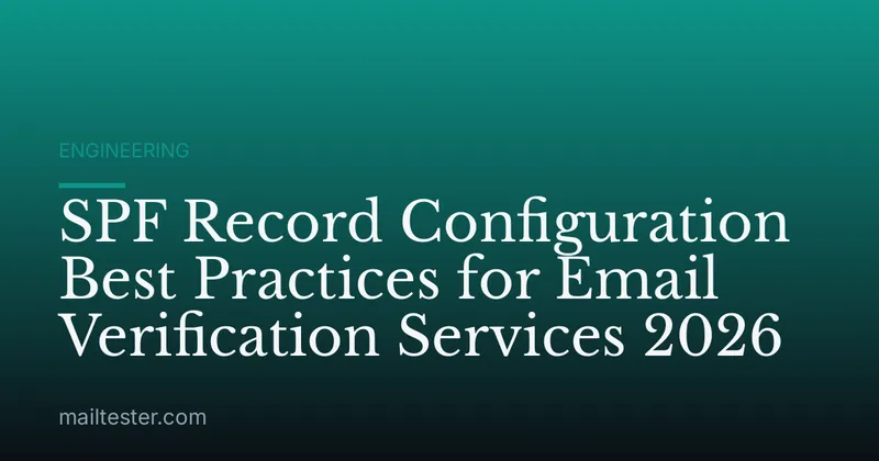 SPF Record Configuration Best Practices for Email Verification Services 2026