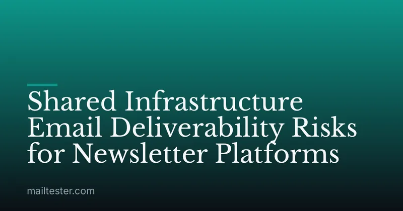 Shared Infrastructure Email Deliverability Risks for Newsletter Platforms
