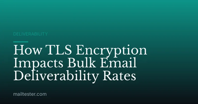 How TLS Encryption Impacts Bulk Email Deliverability Rates