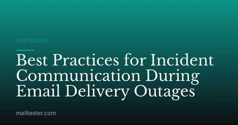 Best Practices for Incident Communication During Email Delivery Outages