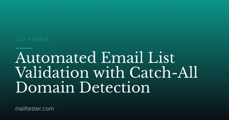 Automated Email List Validation with Catch-All Domain Detection