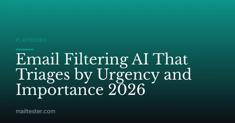 Email Filtering AI That Triages by Urgency and Importance 2026