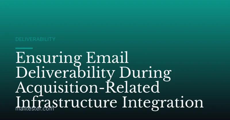 Ensuring Email Deliverability During Acquisition-Related Infrastructure Integration