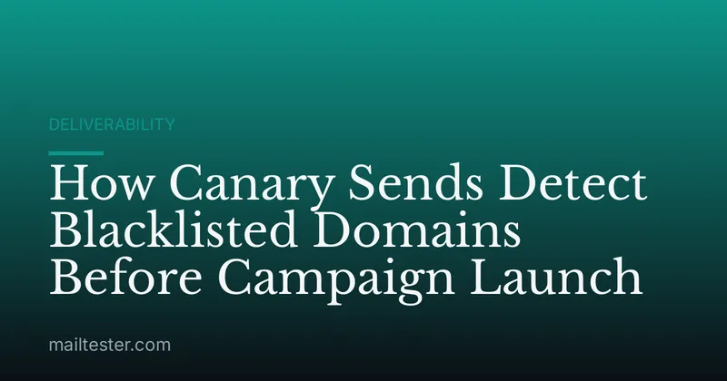 How Canary Sends Detect Blacklisted Domains Before Campaign Launch