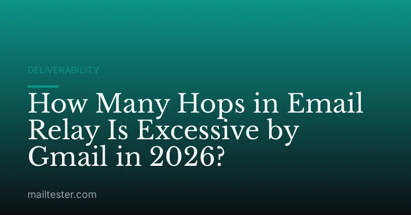 How Many Hops in Email Relay Is Excessive by Gmail in 2026?