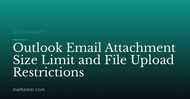Outlook Email Attachment Size Limit and File Upload Restrictions