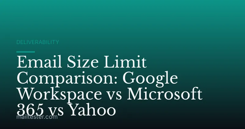 Email Size Limit Comparison: Google Workspace vs Microsoft 365 vs Yahoo