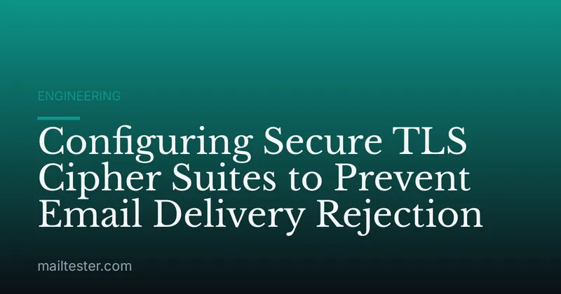 Configuring Secure TLS Cipher Suites to Prevent Email Delivery Rejection