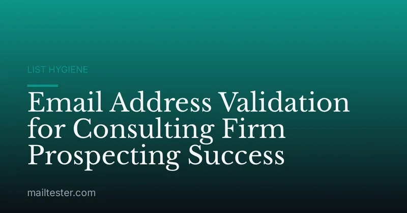 Email Address Validation for Consulting Firm Prospecting Success