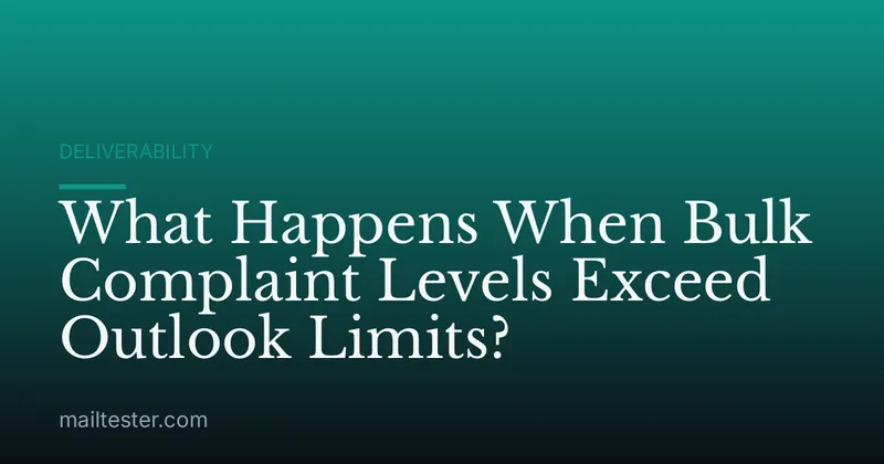 What Happens When Bulk Complaint Levels Exceed Outlook Limits?