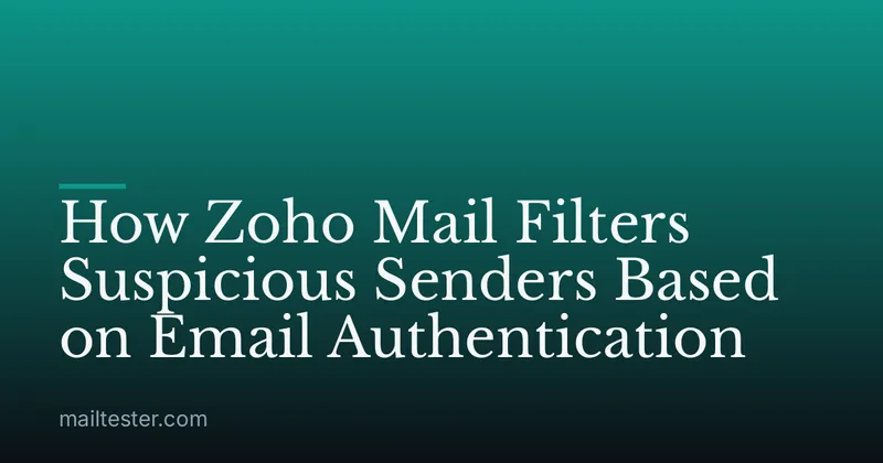 How Zoho Mail Filters Suspicious Senders Based on Email Authentication