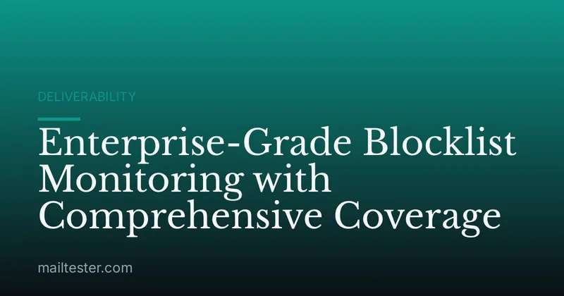 Enterprise-Grade Blocklist Monitoring with Comprehensive Coverage