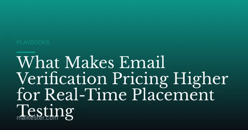 What Makes Email Verification Pricing Higher for Real-Time Placement Testing