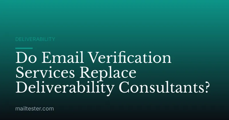 Do Email Verification Services Replace Deliverability Consultants?
