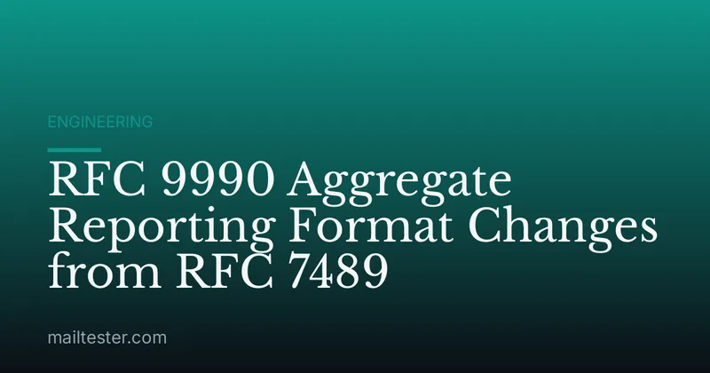 RFC 9990 Aggregate Reporting Format Changes from RFC 7489