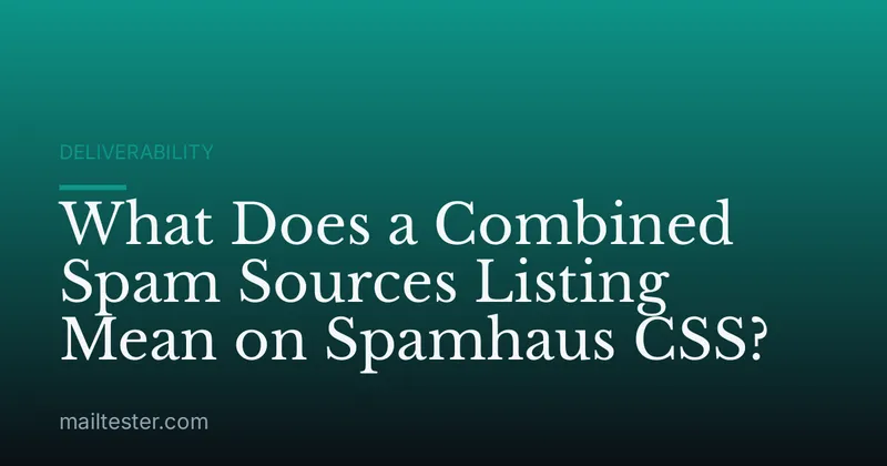 What Does a Combined Spam Sources Listing Mean on Spamhaus CSS?