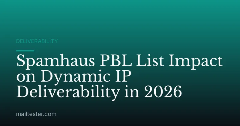 Spamhaus PBL List Impact on Dynamic IP Deliverability in 2026