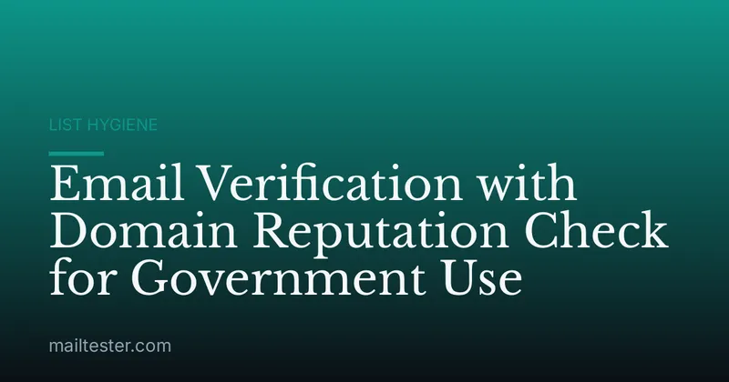 Email Verification with Domain Reputation Check for Government Use