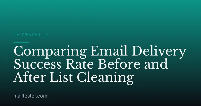 Comparing Email Delivery Success Rate Before and After List Cleaning
