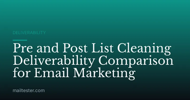 Pre and Post List Cleaning Deliverability Comparison for Email Marketing