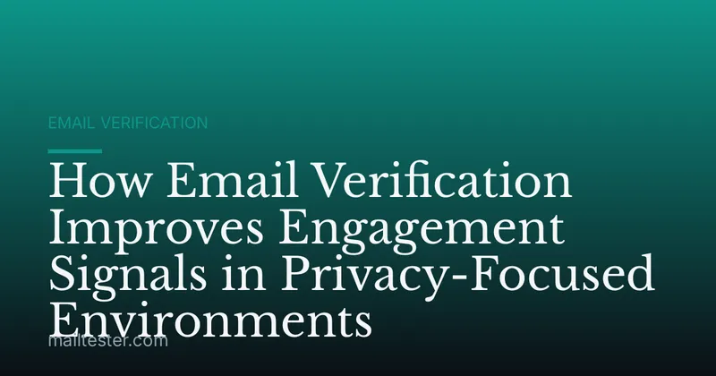 How Email Verification Improves Engagement Signals in Privacy-Focused Environments