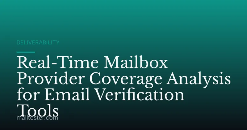 Real-Time Mailbox Provider Coverage Analysis for Email Verification Tools