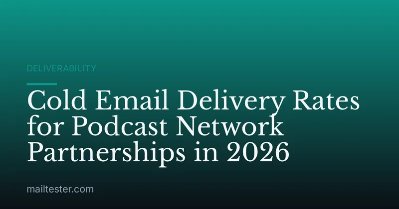 Cold Email Delivery Rates for Podcast Network Partnerships in 2026