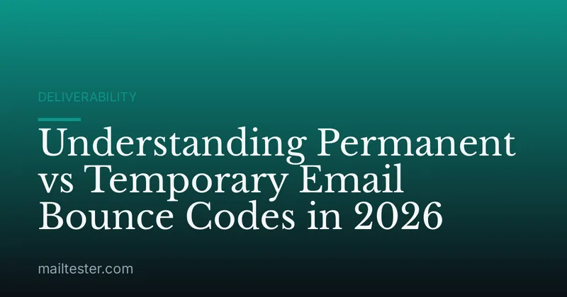 Understanding Permanent vs Temporary Email Bounce Codes in 2026
