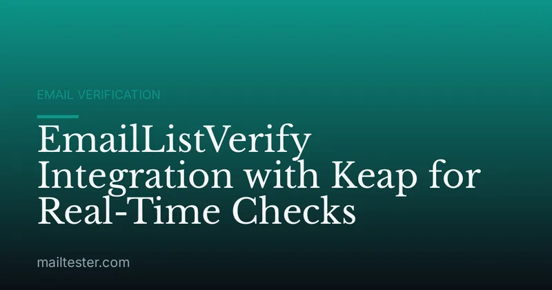 EmailListVerify Integration with Keap for Real-Time Checks