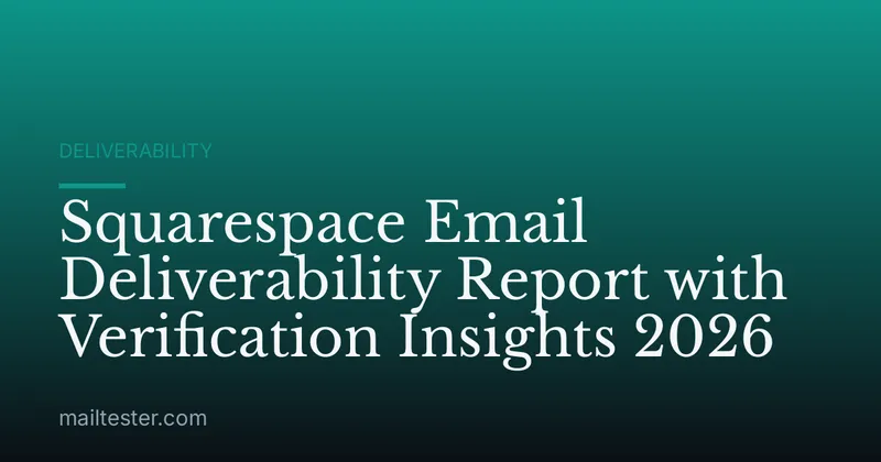 Squarespace Email Deliverability Report with Verification Insights 2026